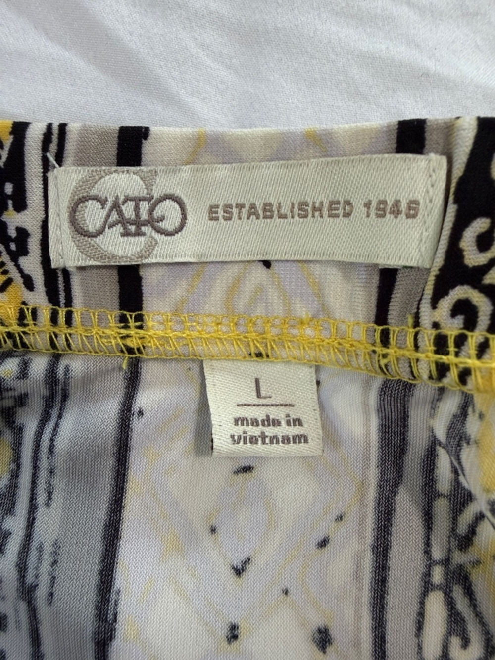Cato Yellow, Black & White Striped Maxi Skirt - Picture 2 of 8